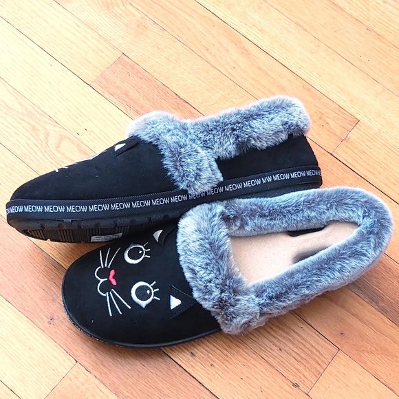 Skechers BOBS - Too Cozy - Meow Pajamas shoe (Cat) / Pantoufles Chat Size 11 - Picture 8 of 8